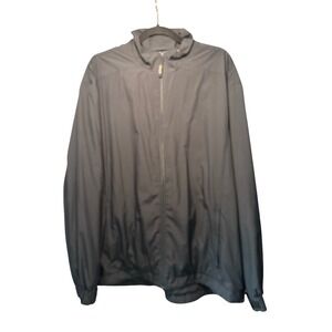 Ashworth Mens XL Black Water Resistant Fleece Lined Golf Windbreaker Jacket